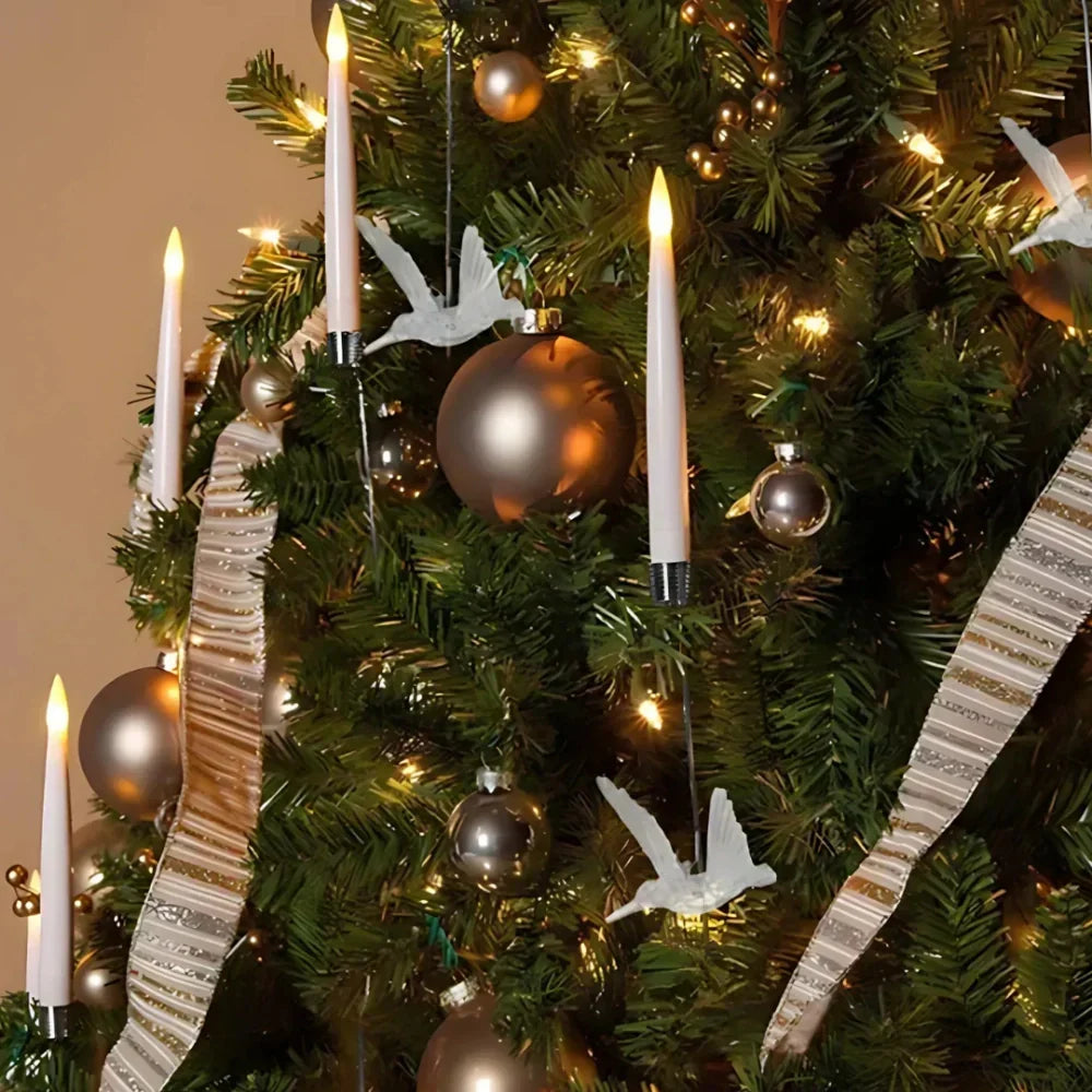 Luci dell'albero di Natale con candele LED tremolanti