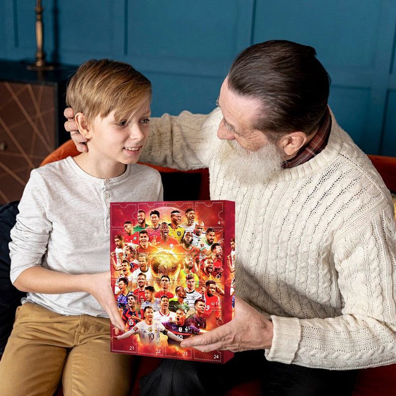 GiftGoal - Calendario dell'Avvento con set da calcio per regalo di Natale
