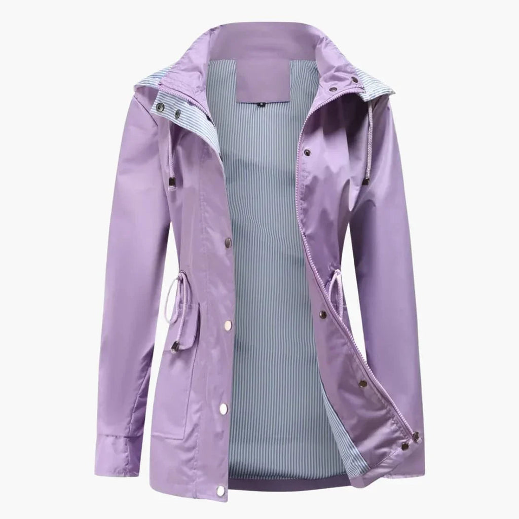 Trench lungo con cappuccio da donna