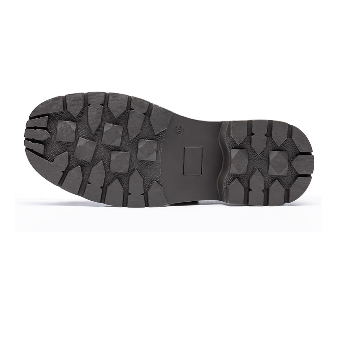 Scarpe Stringate Uomo Pelle Marrone con Suola Carrarmato Spessa