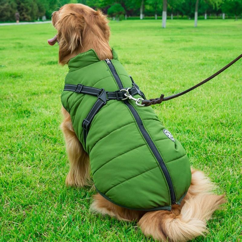 Cappotto invernale con cerniera per cani