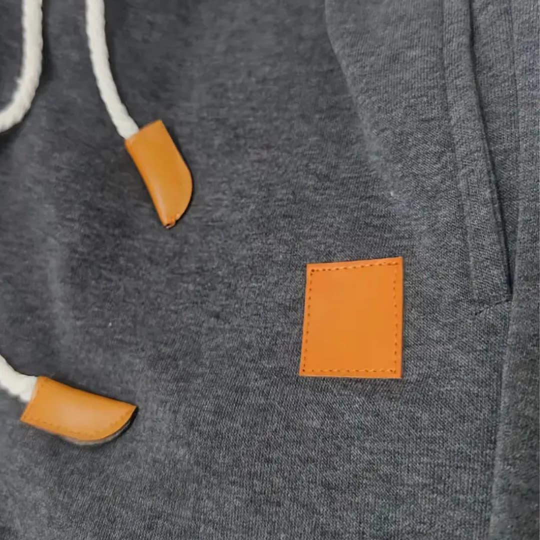 Pantaloni da jogging da uomo con polsini a coste e tasca posteriore