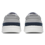 Mocassini Uomo da Barca in Tela Grigio Chiaro con Lacci