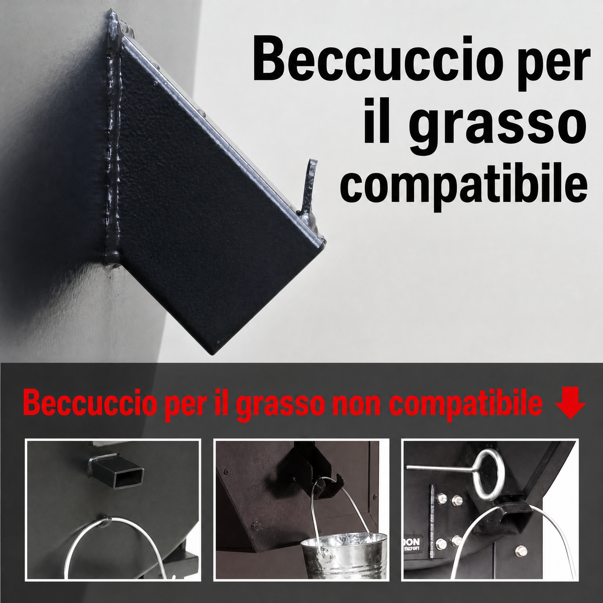 Raccoglitore di grasso per barbecue migliorato