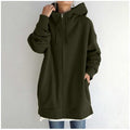 Calda felpa con cappuccio in pile da donna: pile oversize spazzolato