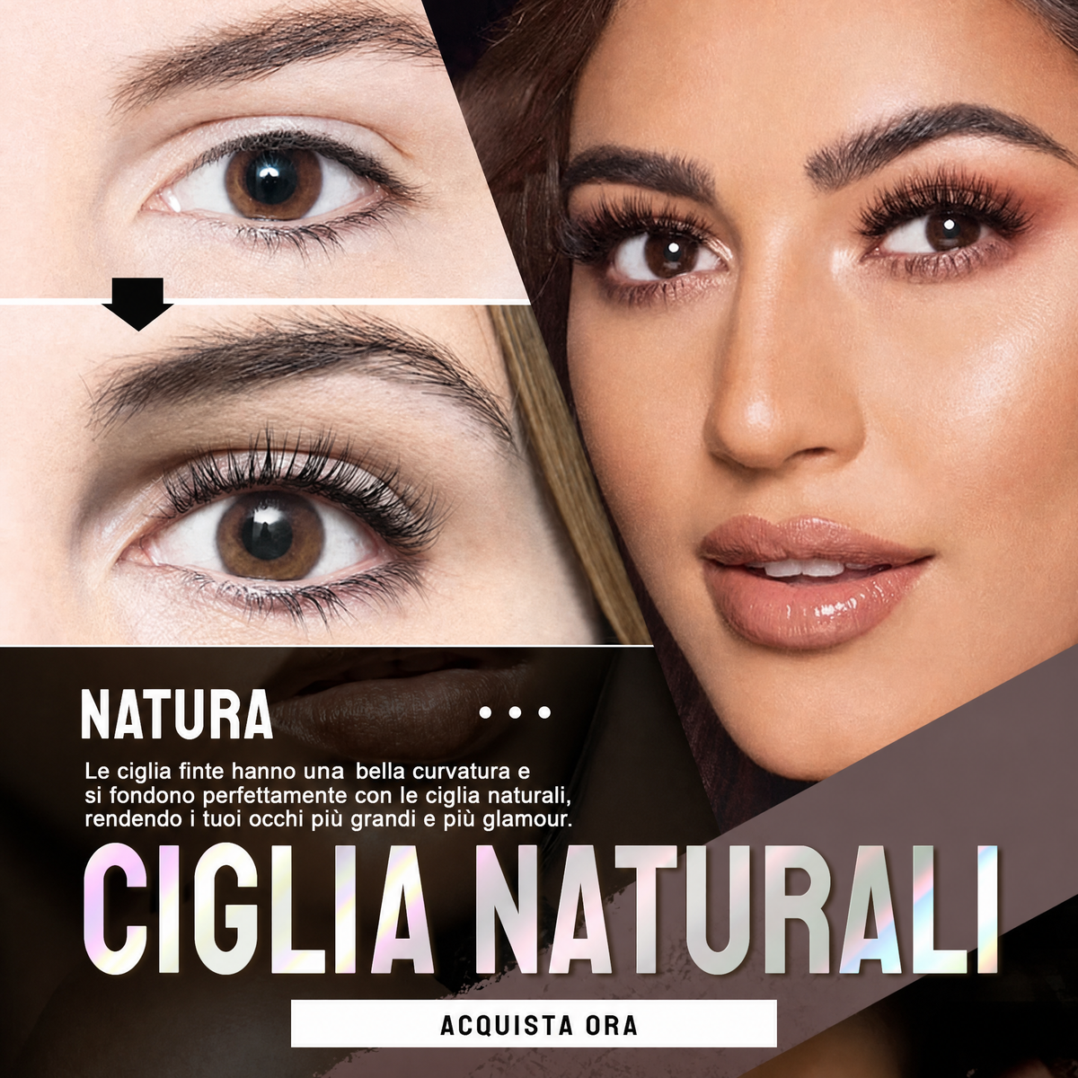 Ciglia autoadesive impermeabili e riutilizzabili