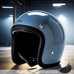 Casco moto vintage a profilo basso omologato DOT ed ECE