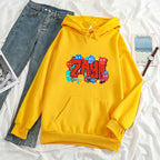 Calda felpa con cappuccio unisex: oversize, pile di poliestere, casual