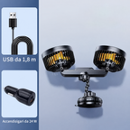AeroBreeze Car Fan | Ventola wireless per auto con batteria da 4000 mAh e 3 velocità