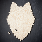 Puzzle del lupo maestoso | Puzzle in legno di alta qualità