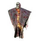 Gruselige Halloween-Dekoration | Leuchtender Schädelgeist in Blutrot