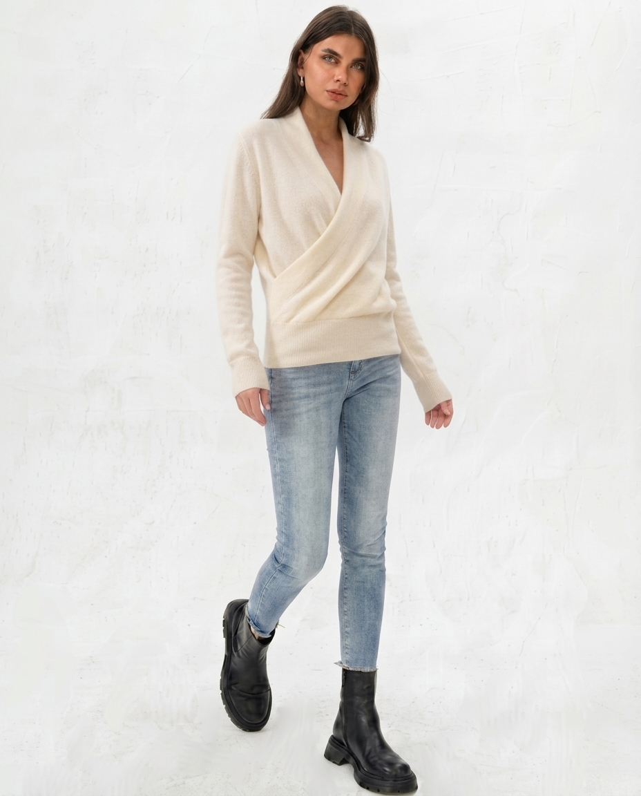 Maglione di lana lavorato a maglia Noa