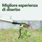 Strumento per rimuovere le erbacce in piedi con manico lungo