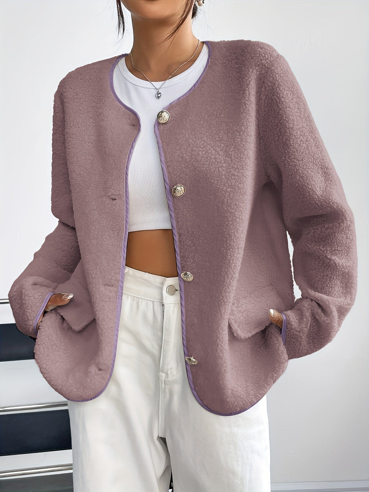 Giacca elegante da donna con bottoni | Intramontabile e morbido per l'autunno e l'inverno