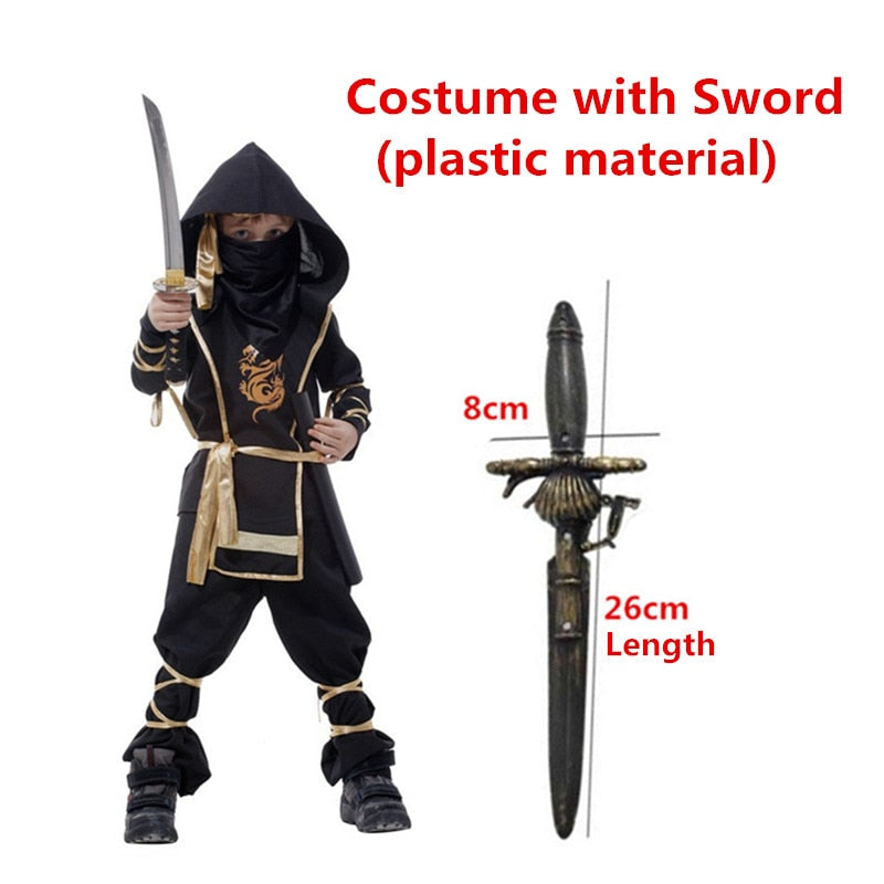 Set di costumi di Halloween da ninja per ragazzi