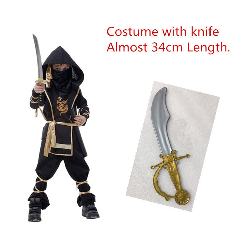Set di costumi di Halloween da ninja per ragazzi