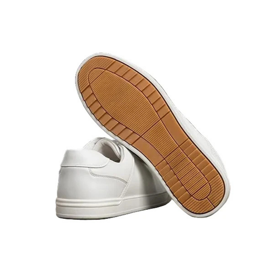 Scarpe stringate in pelle bianca da uomo