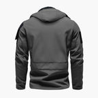 Felpa con cappuccio da uomo con zip e tasche multiple