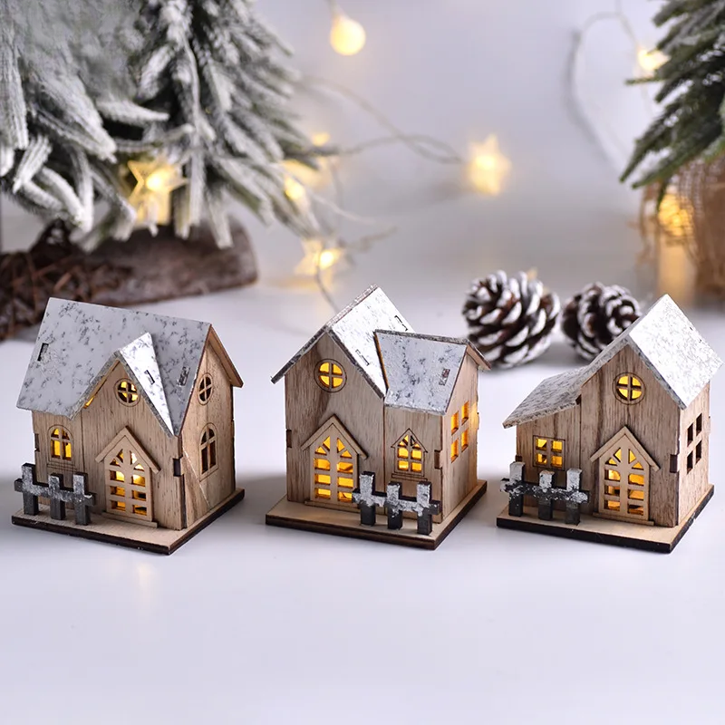 Lanterne Natalizie FrostGlitter - Incantevole Decorazione Natalizia a forma di Casa per un'Atmosfera Magica