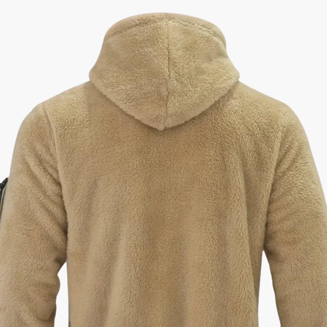Giacca Teddy da uomo con cerniera e maniche lunghe