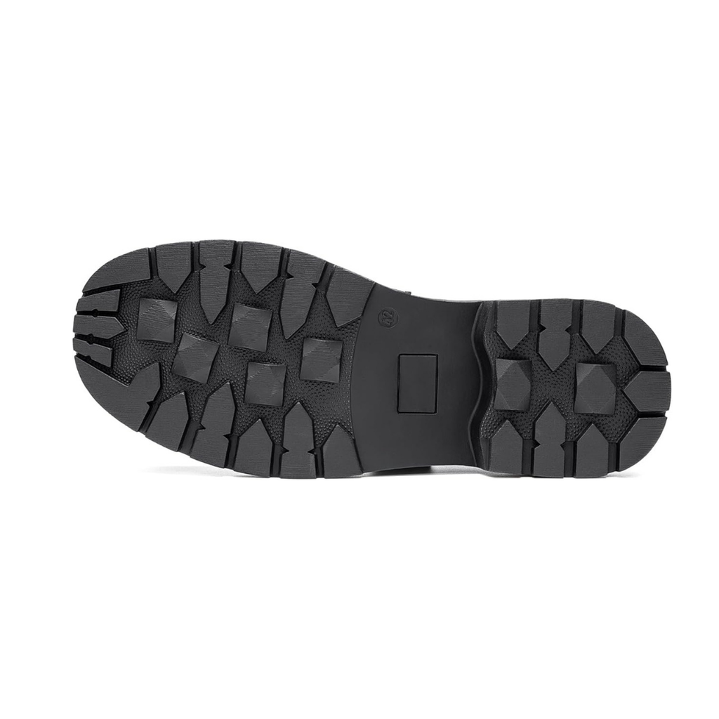 Scarpe Stringate Uomo Pelle Nera con Suola Carrarmato Spessa Marrone