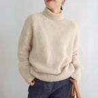 Maglione in cashmere - Maglia dolcevita oversize morbida da donna