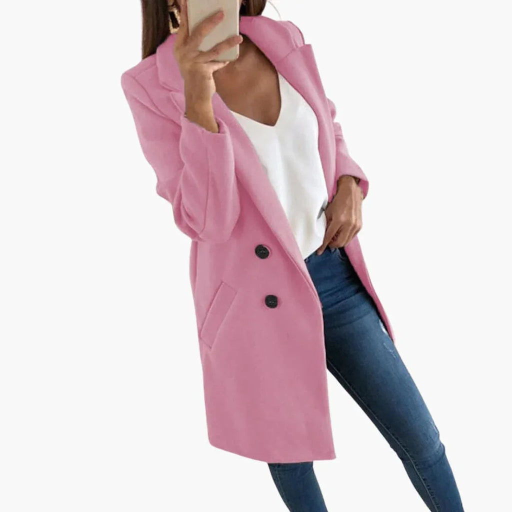 Cappotto con chiusura a bottoni per donna