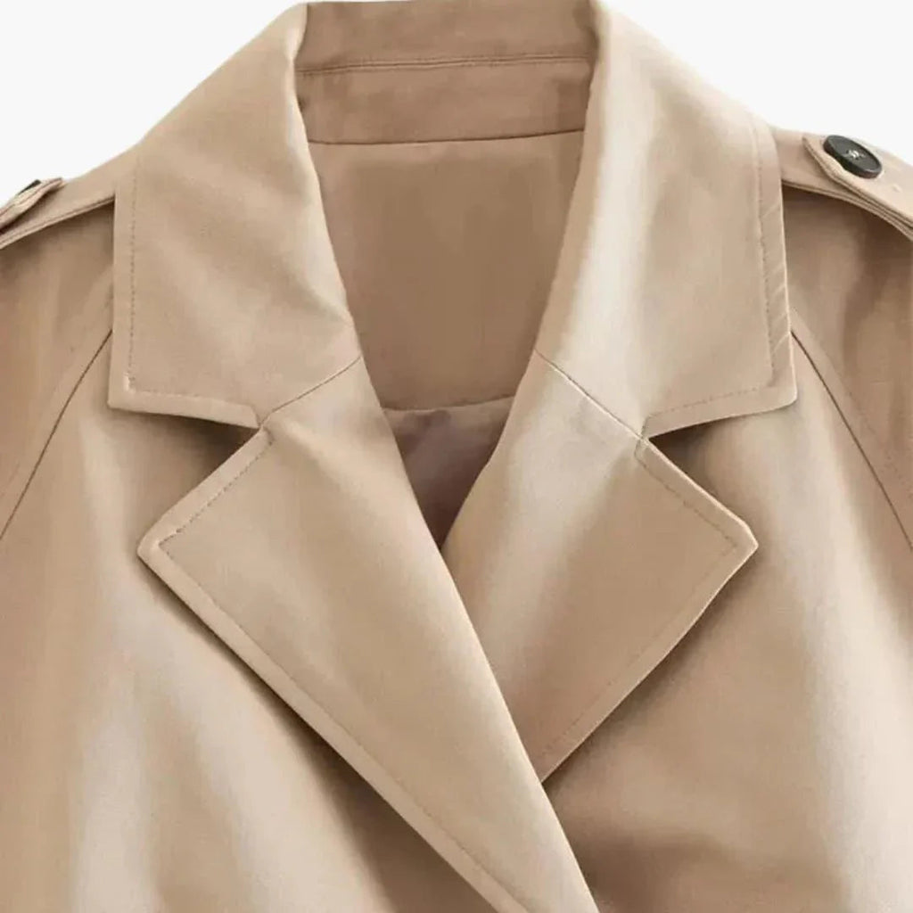 Trench con passante per cintura da donna