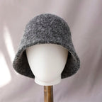 Cappello da pescatore da donna, cappello da pescatore pieghevole in lana per la stagione fredda, cappello da pescatore vintage, berretto da viaggio morbido e caldo