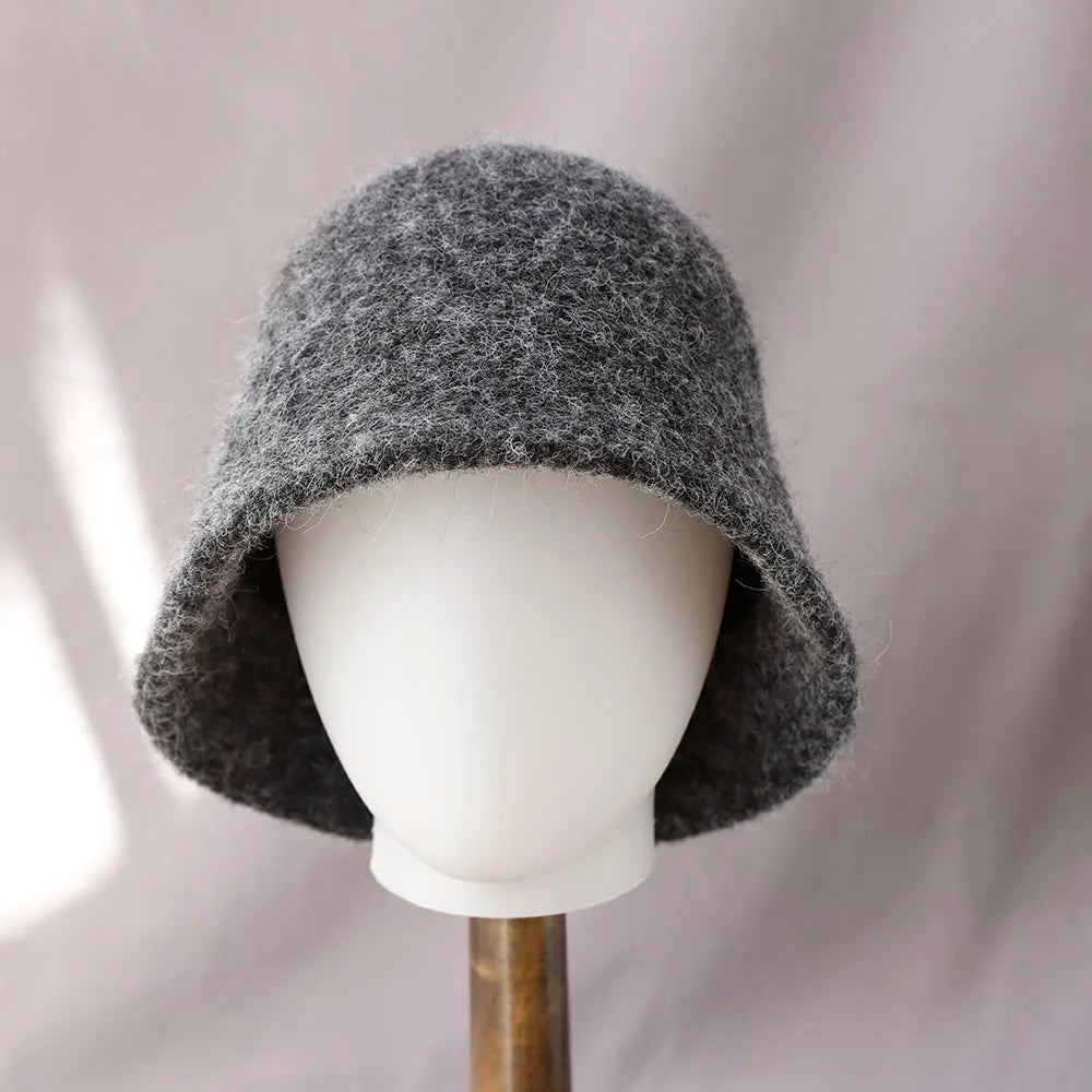 Cappello da pescatore da donna, cappello da pescatore pieghevole in lana per la stagione fredda, cappello da pescatore vintage, berretto da viaggio morbido e caldo