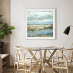 Poster di pittura a olio astratta vintage su tela