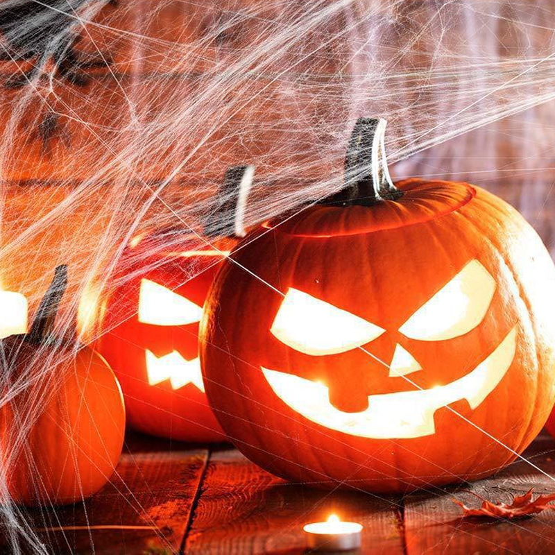 Decorazioni di ragno di Halloween, ragnatela estensibile