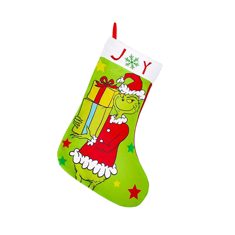 Calze di Natale verdi Decorazioni natalizie