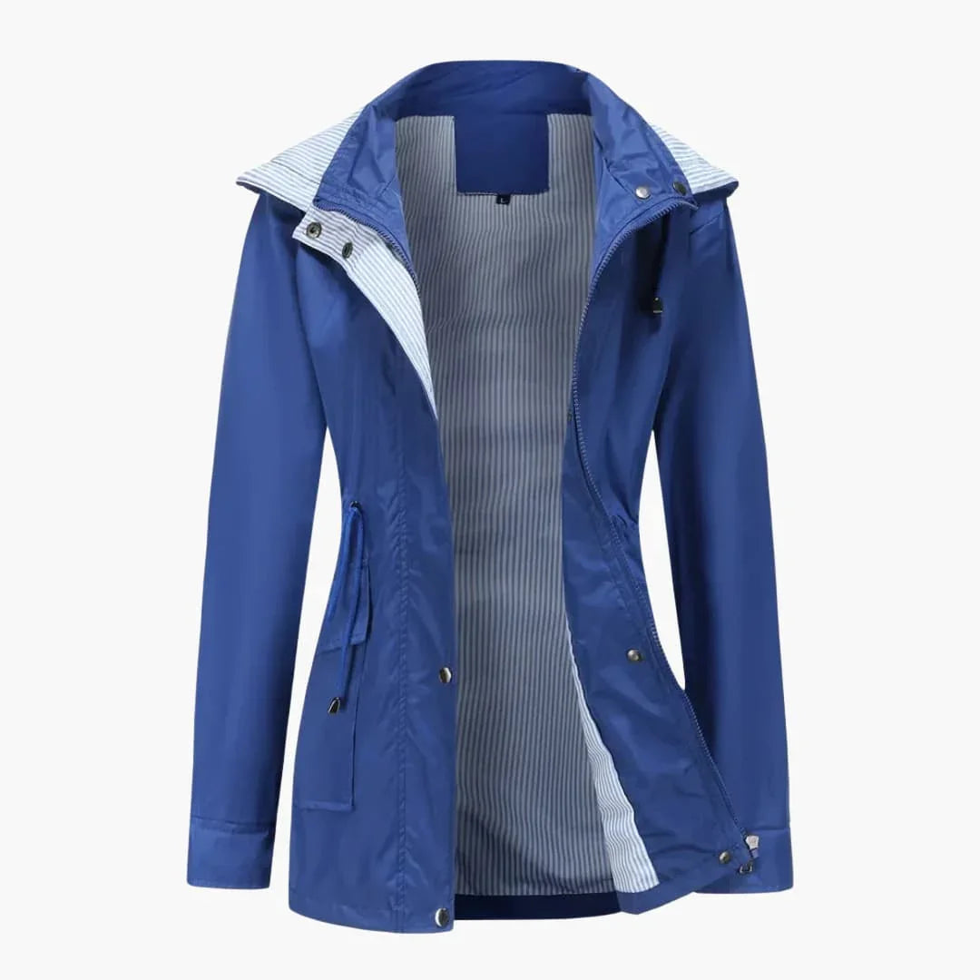 Trench lungo con cappuccio da donna
