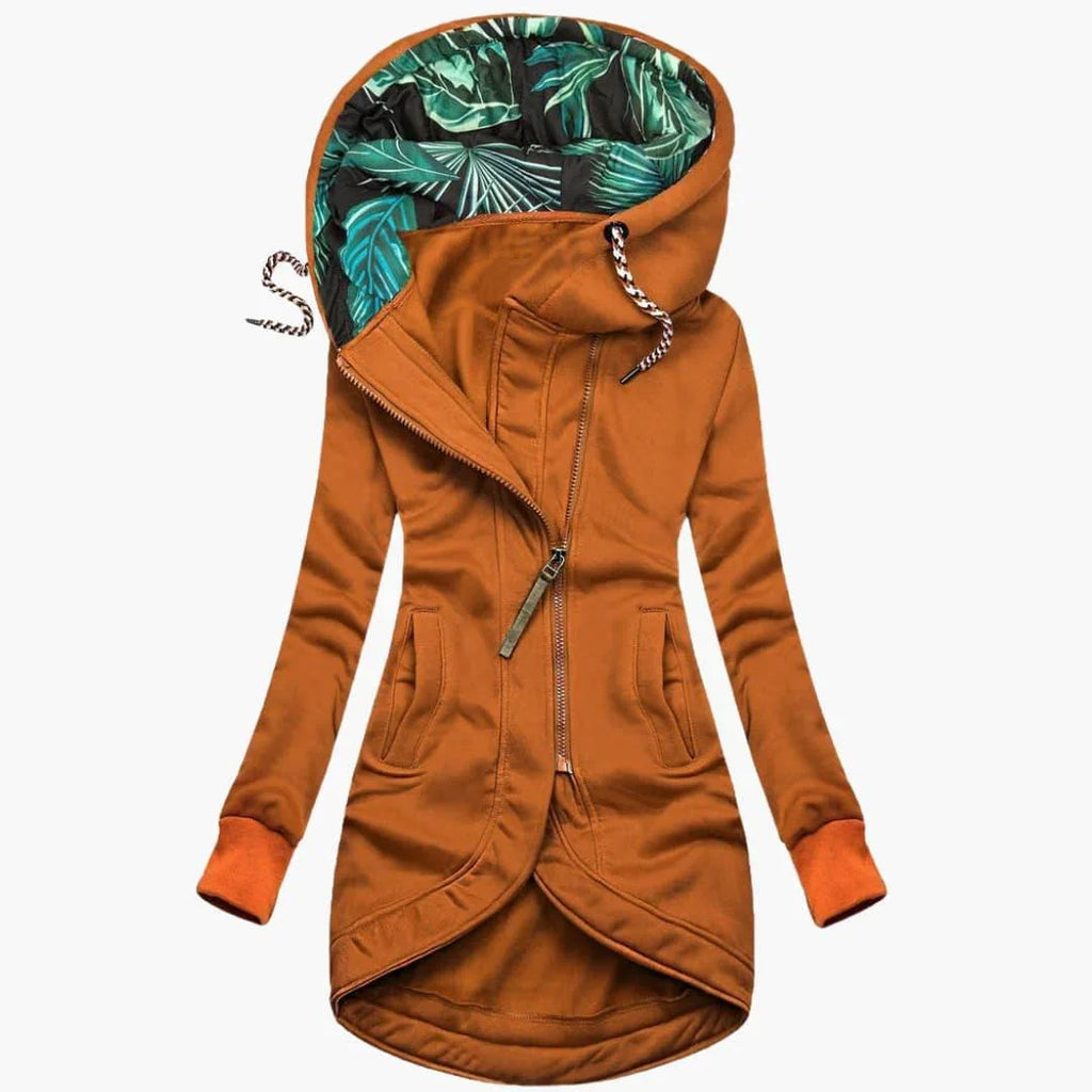 Elegante giacca invernale da donna con protezione dalle intemperie, calda ed elegante