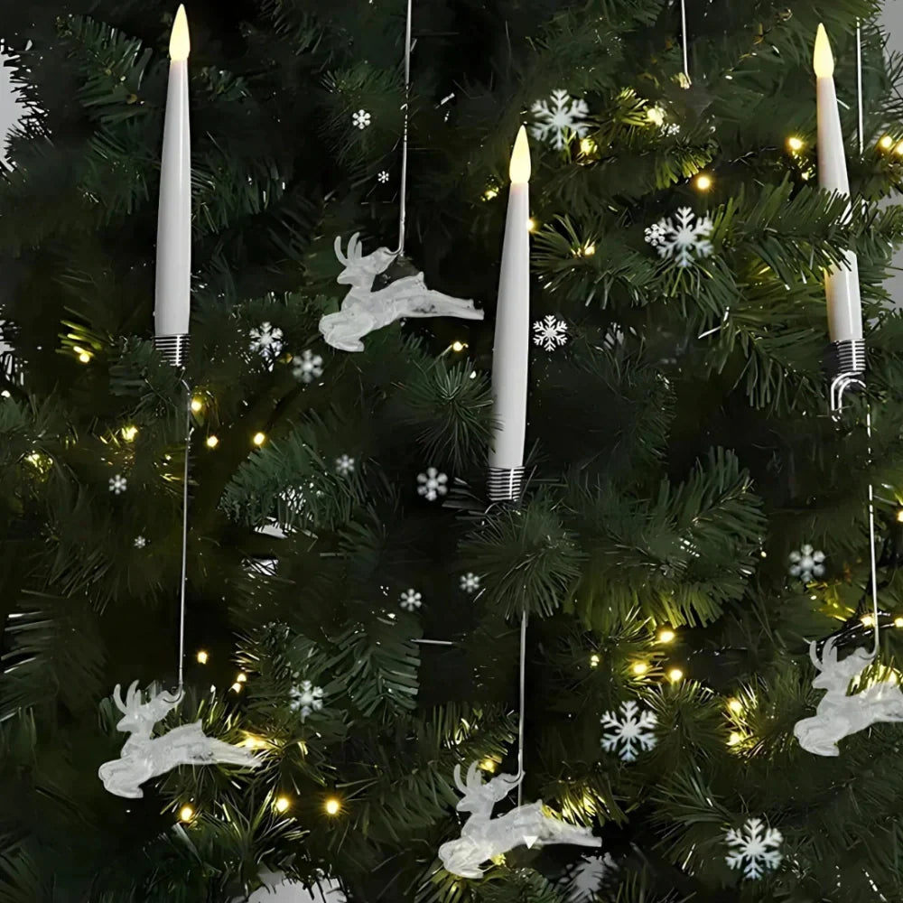 Luci dell'albero di Natale con candele LED tremolanti