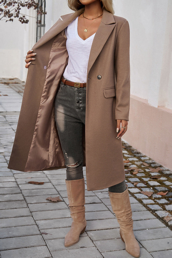 Avy - Cappotto invernale lungo sartoriale alla moda da donna