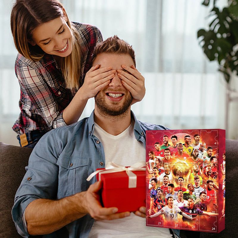 GiftGoal - Calendario dell'Avvento con set da calcio per regalo di Natale