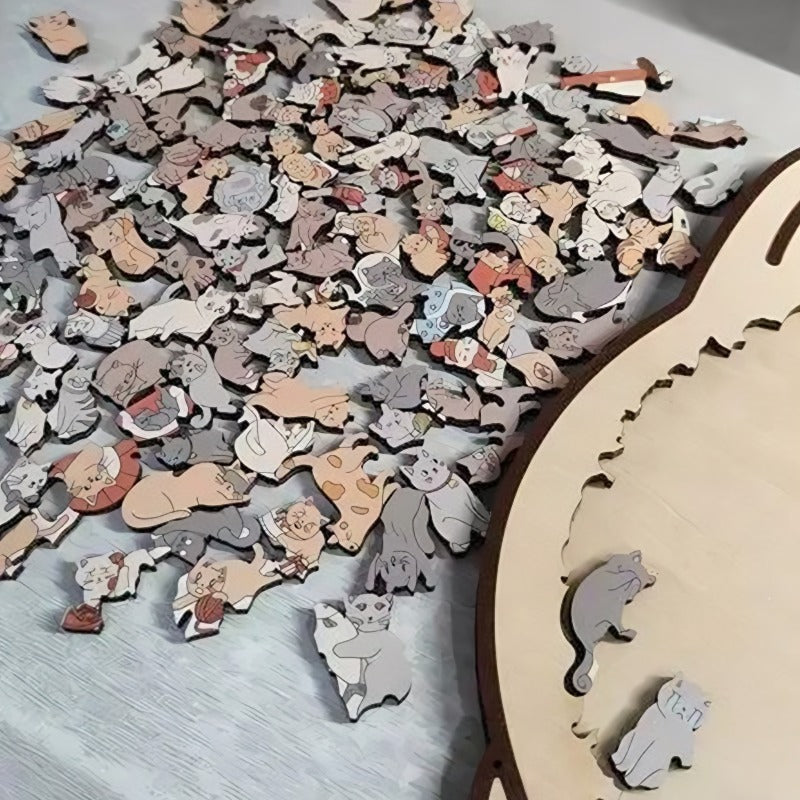 Puzzle con gatti in legno da 135 pezzi