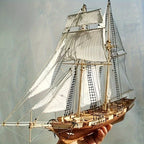 Kit modello di nave a vela in legno per assemblaggio ed esposizione dettagliati di puzzle 3D