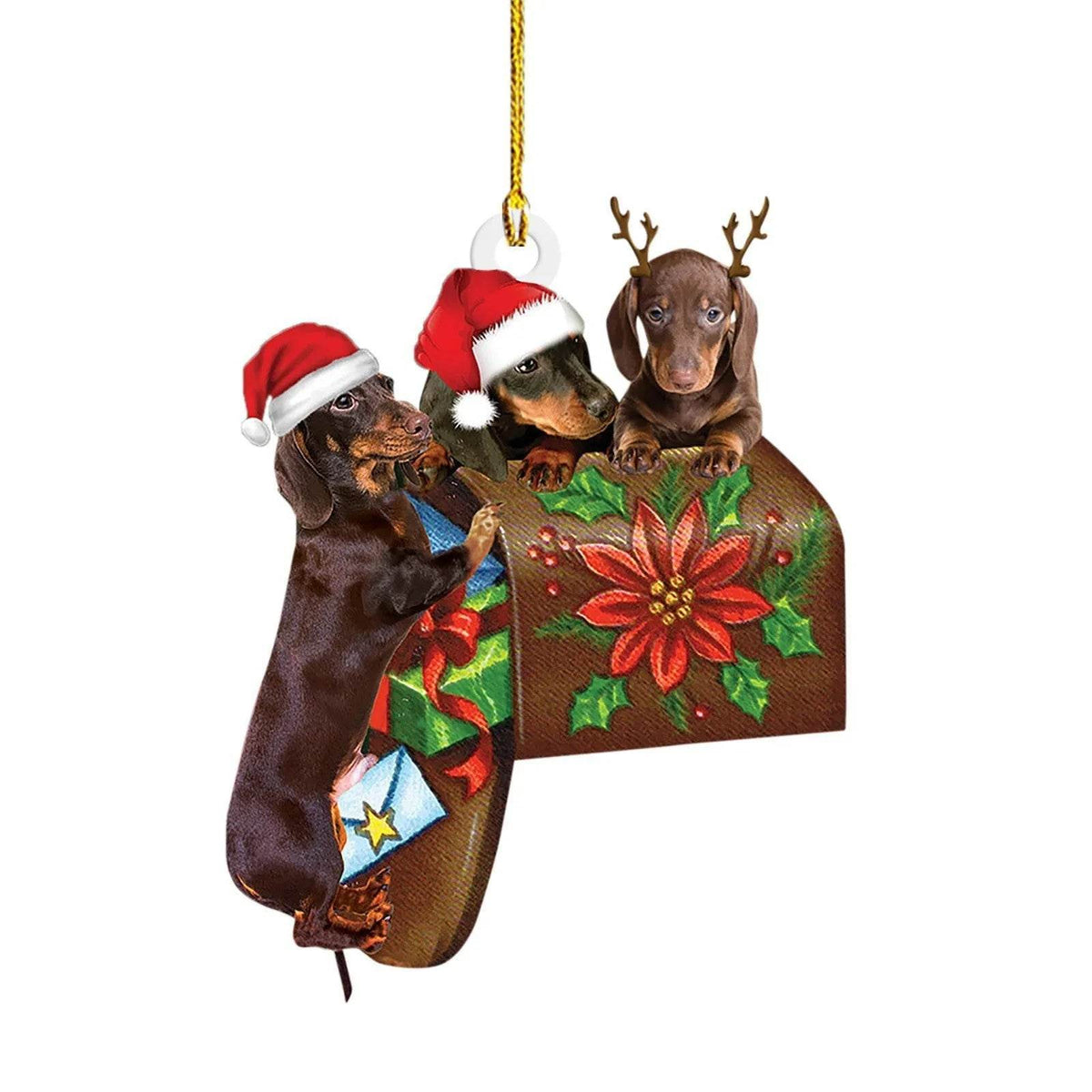 Decorazioni natalizie per cani con salsiccia