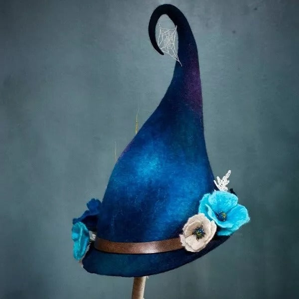 Decorazione artigianale di Viltwol Paars Rood Blauw Halloween Feest Kostuum Decoratie Vintage Accessorio