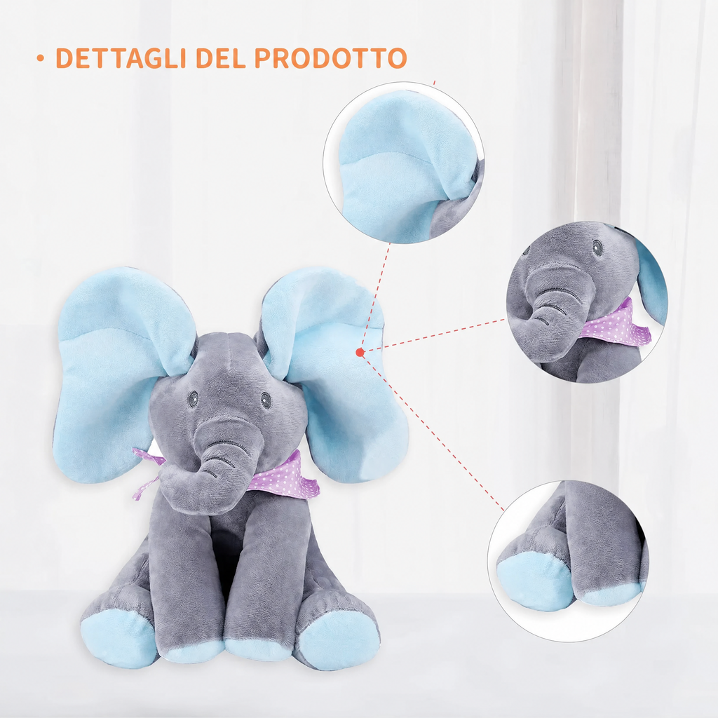 Giocattolo elefante parlante Peek a boo