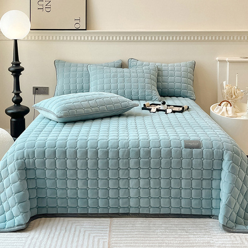 Coperta moderna morbida con trama quadrata | Elegante copriletto soffice e copridivano