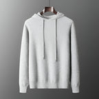 Pullover con cappuccio Herren Merino Wolle Strick