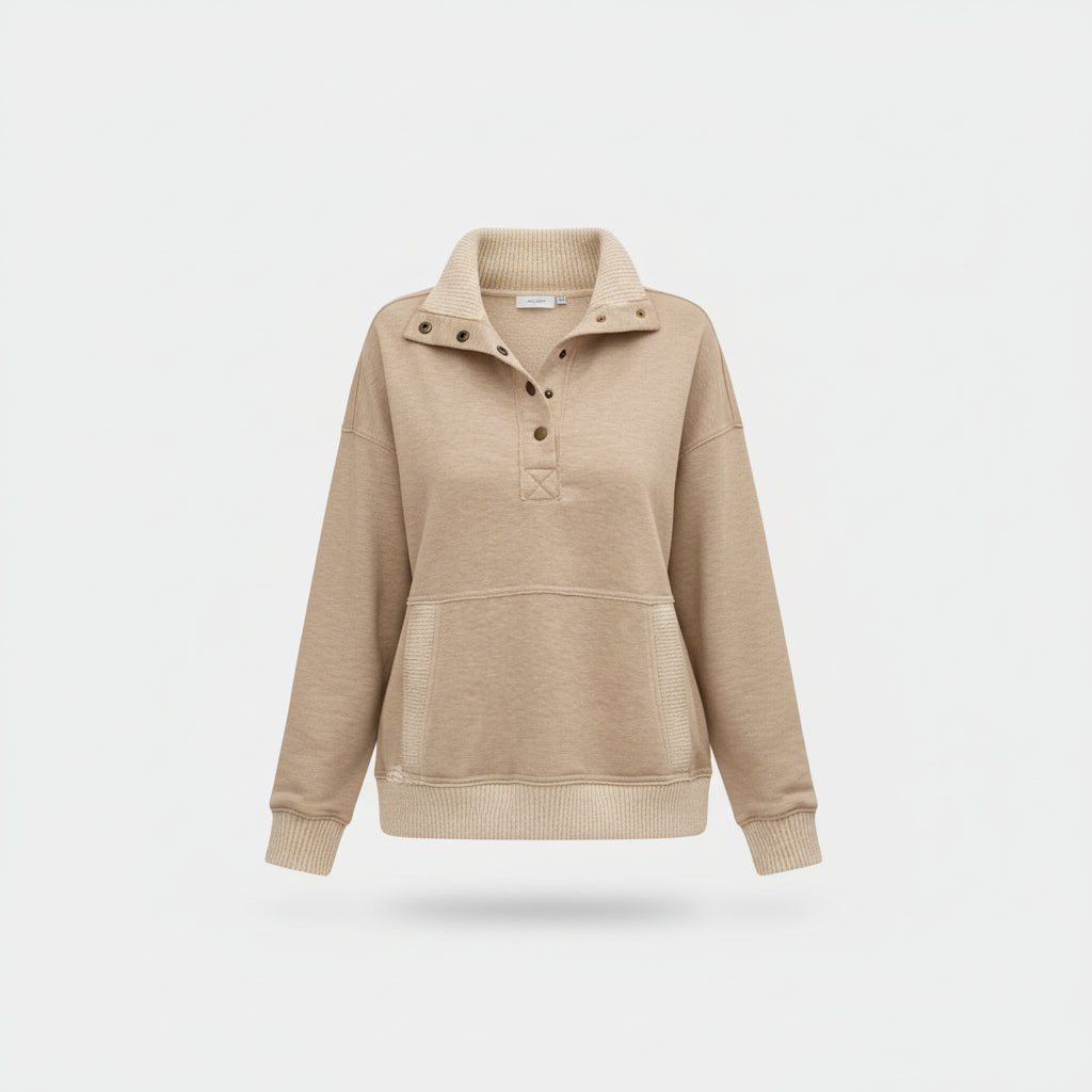 Damen Pullover V Ausschnitt Lässiger Felpa Alltag