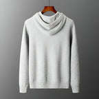Pullover con cappuccio Herren Merino Wolle Strick