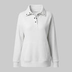 Damen Pullover V Ausschnitt Lässiger Felpa Alltag