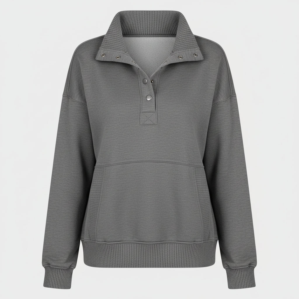 Damen Pullover V Ausschnitt Lässiger Felpa Alltag