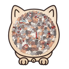 Puzzle con gatti in legno da 135 pezzi